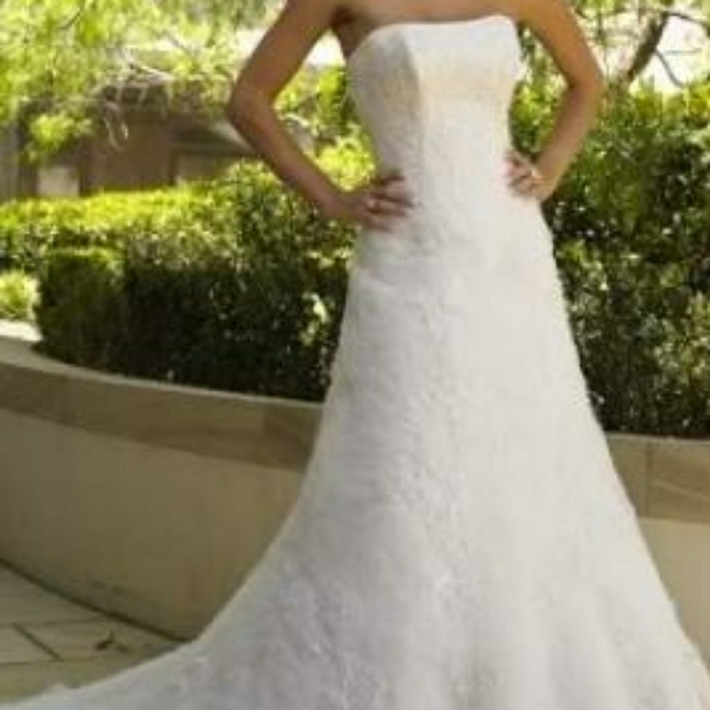 Maggie Sottero lace wedding dress with tag